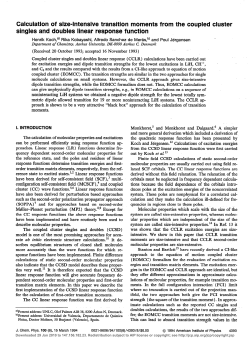 Calculation of size-intensive transition moments from the