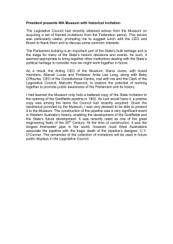 President presents WA Museum with historical invitation The