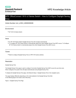 HPE 1810 v2 Series Switch - How to Configure Daylight Saving Time