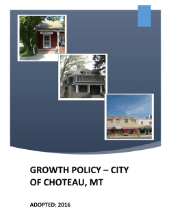 growth policy - Choteau, Montana