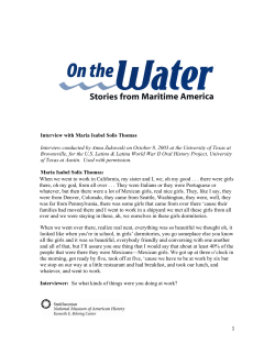 Transcript of Maria Isabel Solis Thomas