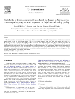 Suitability of three commercially produced pig breeds in Germany for