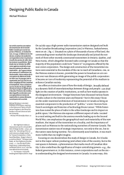 Designing Public Radio in Canada - Universities Art Association of
