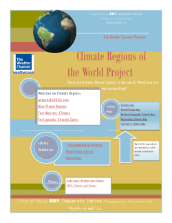 Climate Regions of the World Project