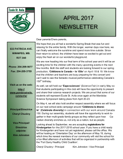 april 2017 newsletter - Pembina Trails School Division