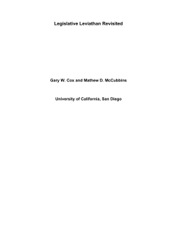 Chapter 4: The primacy of Reed`s rules in House organization