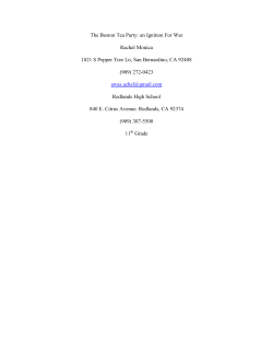 Essay Group 3 #6 The Boston Tea Party an Ignition