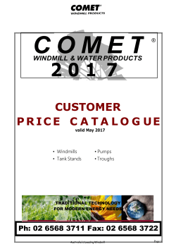 CUSTOMER P R I C E C A T A L O G U E