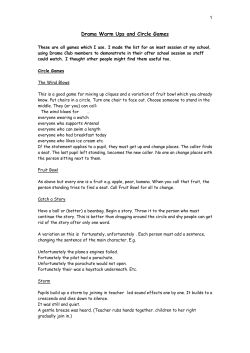 Drama Warm Ups and Circle Games