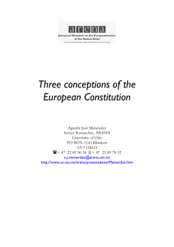 Three conceptions of the European Constitution