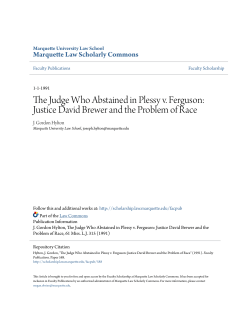 The Judge Who Abstained in Plessy v. Ferguson