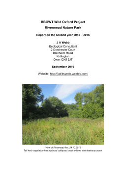 BBOWT Wild Oxford Project Rivermead Nature Park