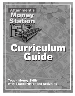 Money Station Curriculum Guide SAMPLE