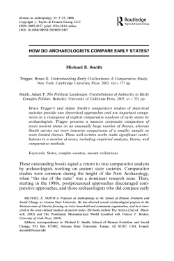 HOW DO ARCHAEOLOGISTS COMPARE EARLY