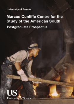Marcus Cunliffe Centre for the Study of the American South