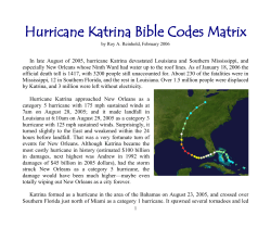 Hurricane Katrina Bible Code Matrix