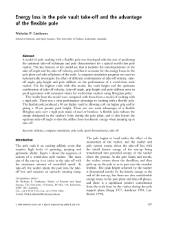 Energy loss in the pole vault take-off and the advantage