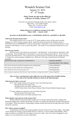 Science Fair Packet 2016