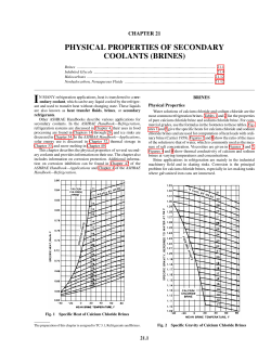 F21 Physical Properties of Secondary Coolants (Brines)