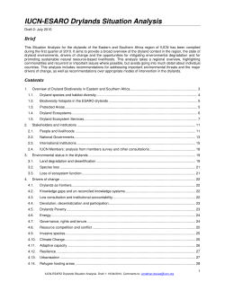 IUCN-ESARO Drylands Situation Analysis