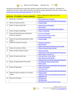 social studies challenges