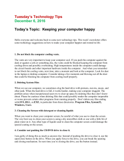 Tech Tips 12-6-2016