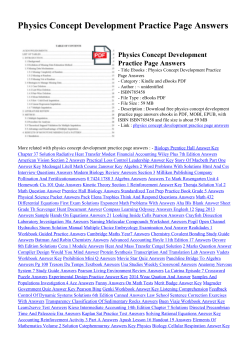 Physics Concept Development Practice Page