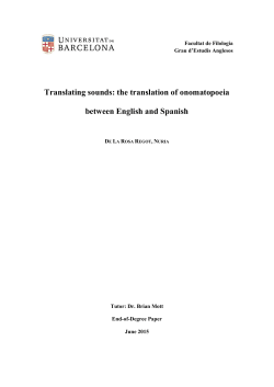 the translation of onomatopoeia between English and Spanish