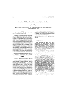 Production of high quality castile soap from high