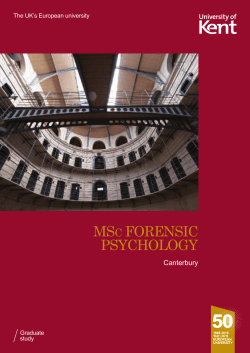 msc forensic psychology