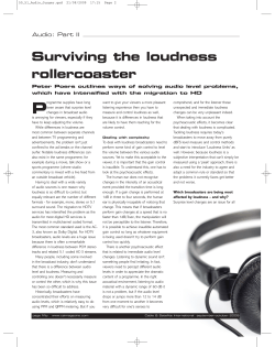 Surviving the loudness rollercoaster