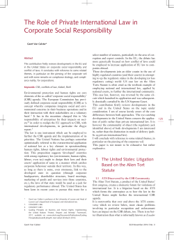 The Role of Private International Law in Corporate