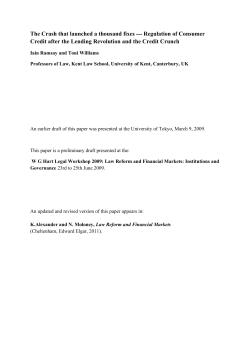 A political economy of the internationalisation of consumer credit law