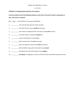 Chapter 10 Prepositions 3rd Course p. 115