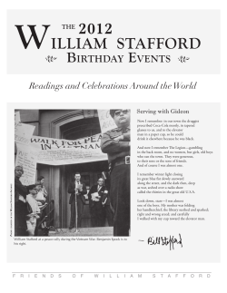 Birthday - The Friends of William Stafford