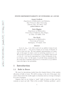Finite Representability of Integers as $2 $-Sums