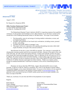 MONTACHUSETT REGIONAL TRANSIT AUTHORITY