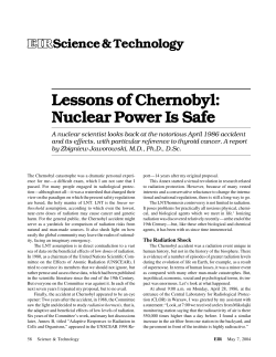 Lessons of Chernobyl: Nuclear Power Is Safe
