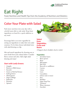 Color Your Plate with Salad - Eat Right