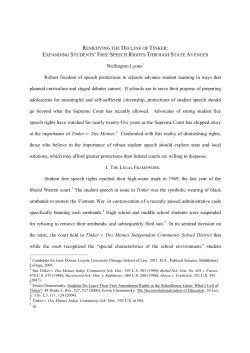 Expanding Students` Free Speech Rights Through State Avenues