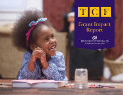 Grant Impact Report - The Community Foundation
