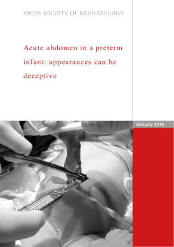 Acute abdomen in a preterm infant: appearances can be deceptive
