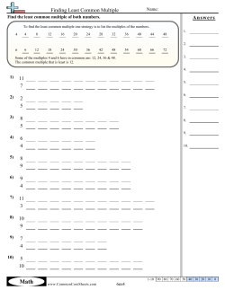 Finding Least Common Multiple
