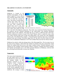 OKLAHOMA`S CLIMATE: AN OVERVIEW Topography Oklahoma is