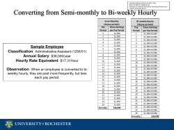 Sample Conversion from Semi-Monthly to Bi