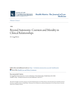 Beyond Autonomy - Case Western Reserve University School of