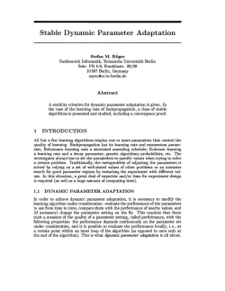 Stable Dynamic Parameter Adaption