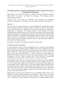 The nitrogen question: urbanisation, industrialisation and river