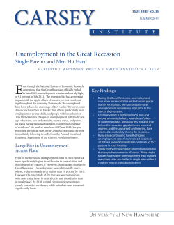 Unemployment in the Great Recession: single parents and men hit