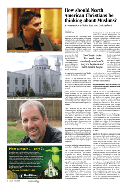 How should North American Christians be thinking about Muslims?
